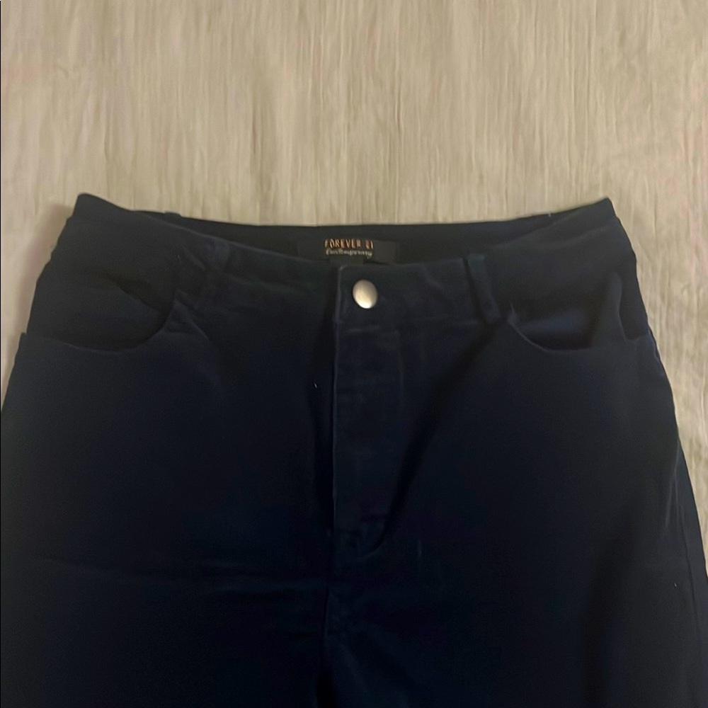 Forever 21 Dark Blue Corduroy Jeans | Medium